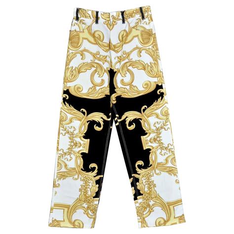 versace green pants|Versace pants men's.